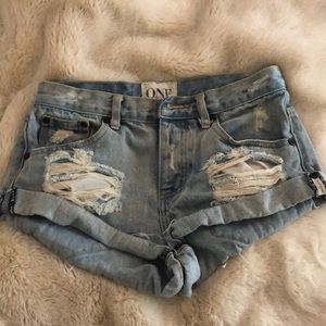 One teaspoon bandit Jean shorts hendrix wash